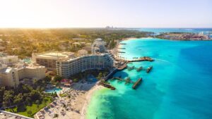 Aerial view of the Hilton Resort in Nassau