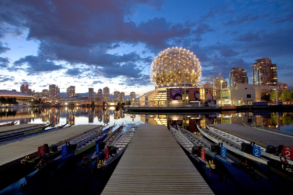 Science World is an interactive science centre. The building was originally constructed for Expo 86.