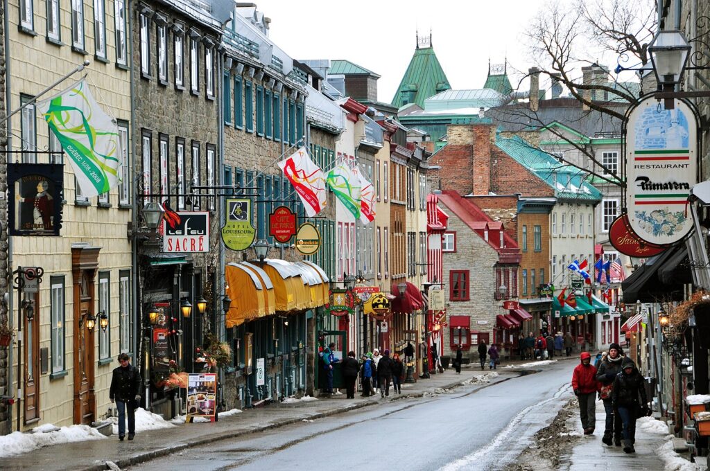 Quebec City Rue St Louis Upper Town winter 2010.