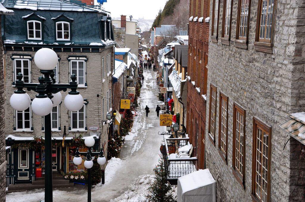 Quebec City Canada lower town winter 2010