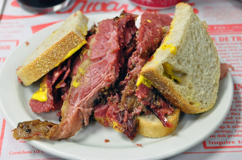 Schwartz's smoked meat medium fat Montreal Quebec 2010