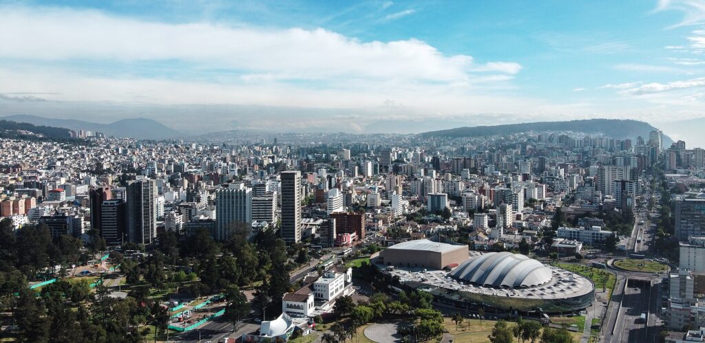 Modern buildings in Quito's growing Financial District