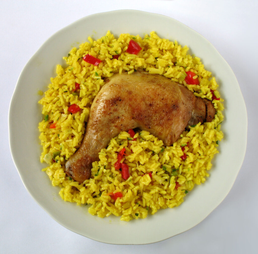 Arroz con pollo (rice with chicken)