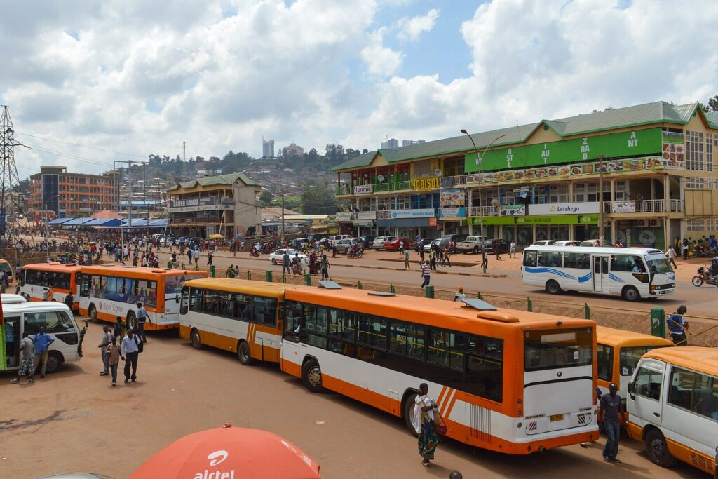 Buses and minibuses at Nyabugogo bus station