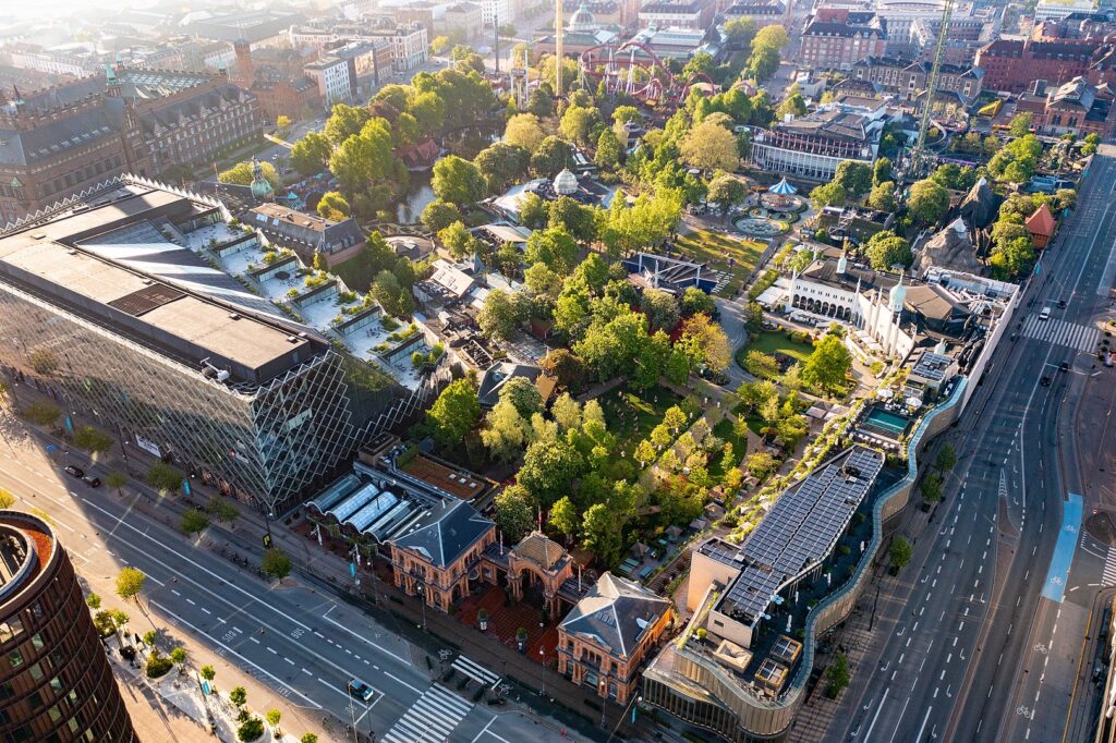 Aerial photo of the park