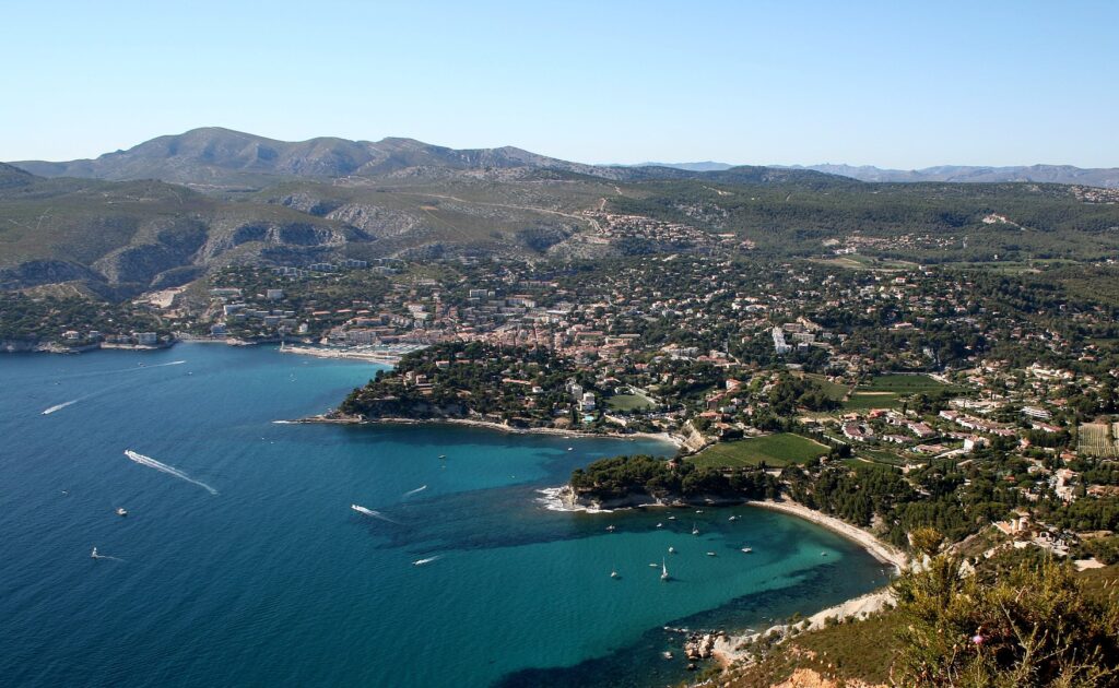 Cassis seen from the cliffs of Cap Canaille