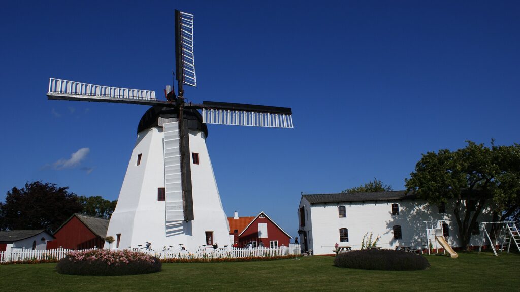 Windmill at Årsdale, Bornholm, Denmark. Built 1877.