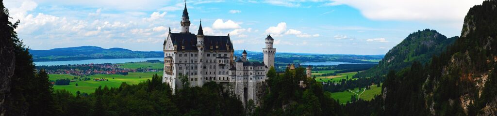 Neuschwanstein Castle as seen from Mary's Bridge