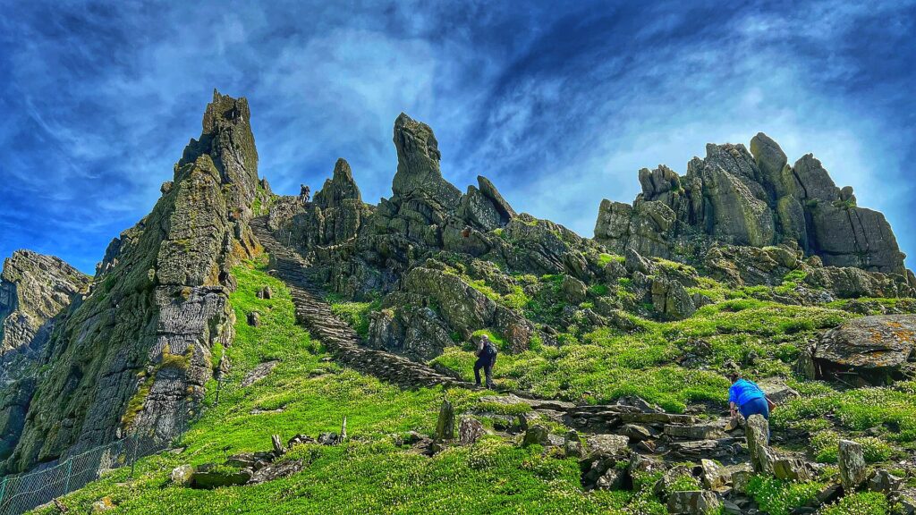 Rock formations on Skellig Michael