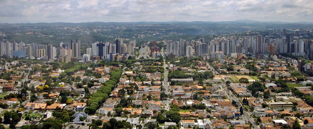 Aerial views Curitiba, Brazil