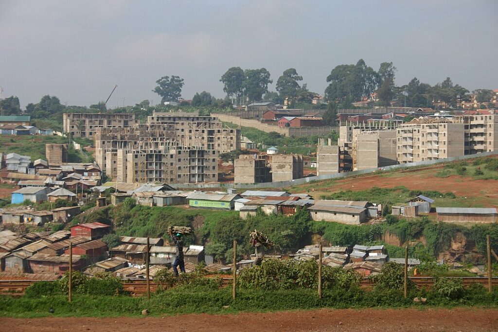 Kibera slums being upgraded to New Apartment by the Kenyan Ministry of housing and United Nations Habitat