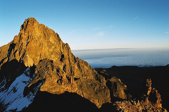 Picture of the second highest mountain in Africa, Mount Kenya. Picture taken by Håkon Dahlmo in august 2003.