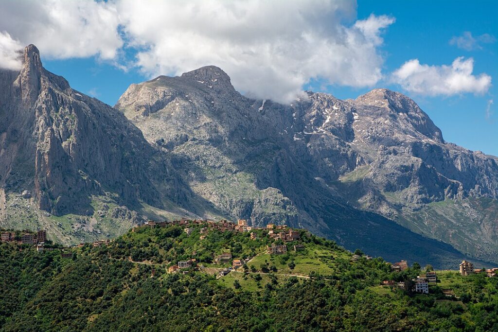 Northern slopes of Djebel Akouker (2,184 m or 7,165 ft) in the Djurdjura range (Tell Atlas, Algeria)