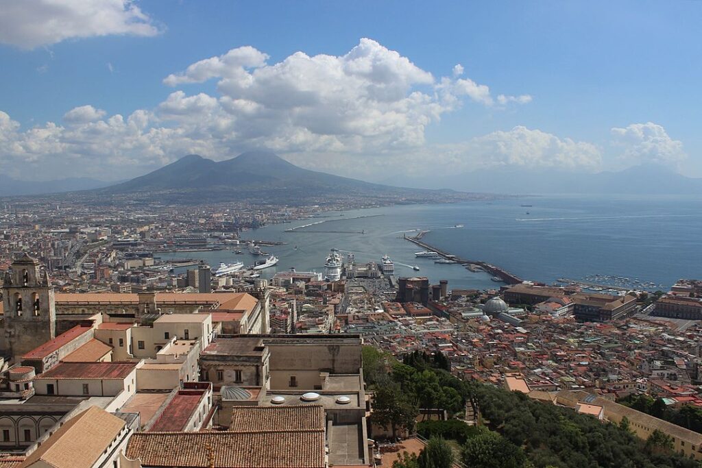 Nápoles, la Cartuja de San Martino desde Castel Sant'Elmo.