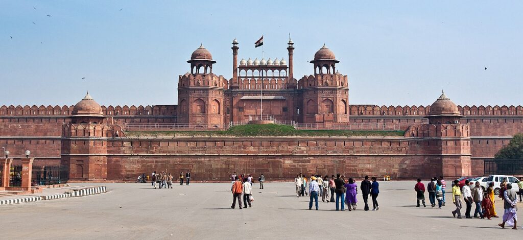 A view of the Red Fort's Lahori Gate, Delhi, India