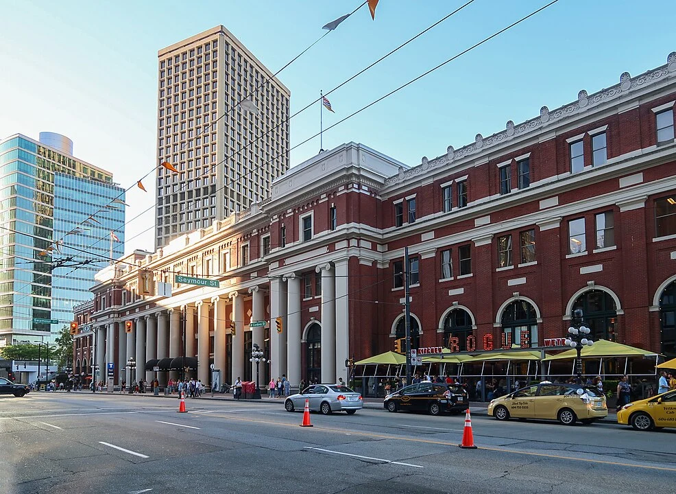 Waterfront station is a major intermodal public transportation hub in Downtown Vancouver.