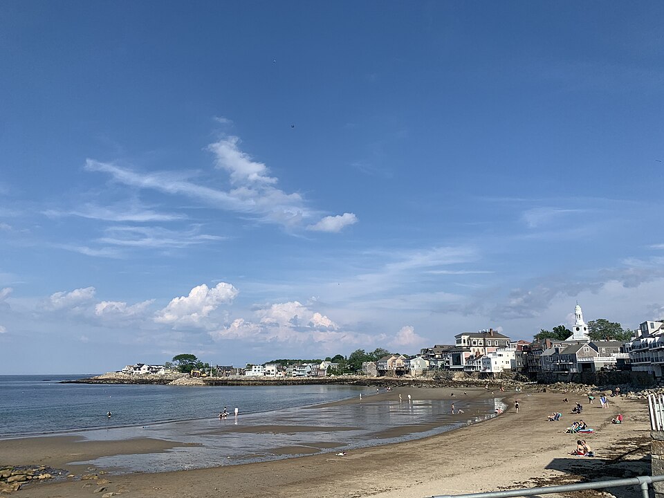 Front Beach in Rockport center Massachusetts