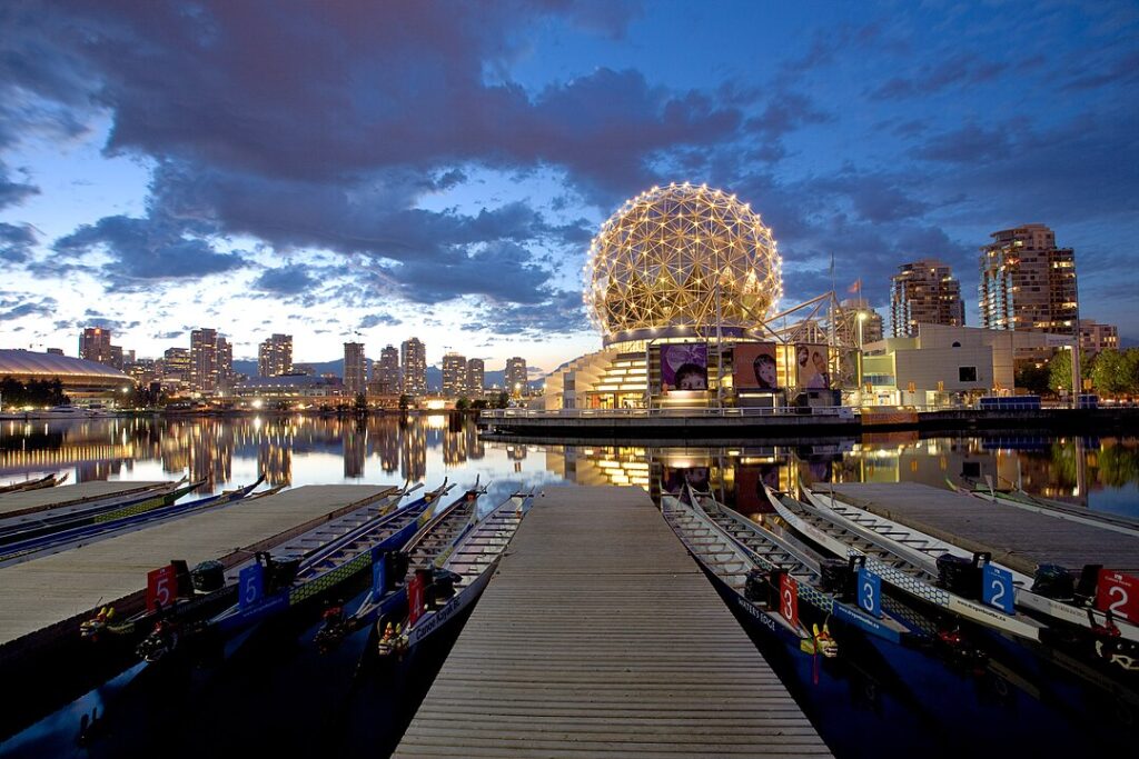 Science World is an interactive science centre. The building was originally constructed for Expo 86.