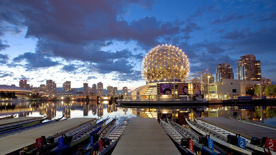 Science World is an interactive science centre. The building was originally constructed for Expo 86. Vancouver